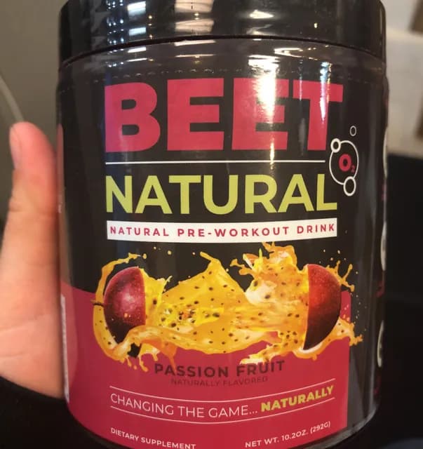 Beet Natural O2 Pre-Workout Drink Passion Fruit