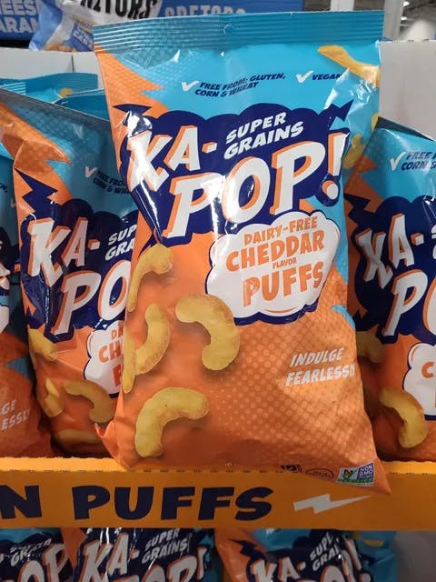 Is it Soy Free? Ka-pop! Super Grains Dairy Free Cheddar Flavor Puffs