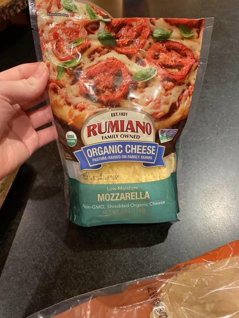 Rumiano Low-Moisture Mozzarella Non-Gmo Shredded Organic Cheese