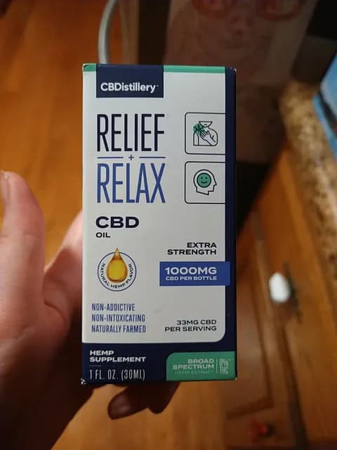 Cbdistillery Relief+Relax Extra Strength Cbd Oil Hemp Supplement