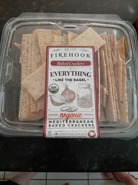 Firehook Everything Like The Bagel Organic Mediterranean Baked Crackers