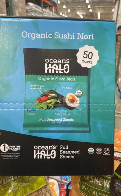 Ocean'S Halo Organic Sushi Nori Full Seaweed Sheets