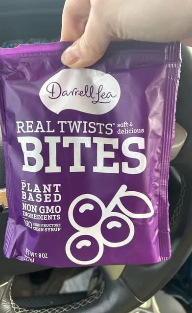Darrell Lea Real Twists Soft & Delicious Bites Grape Candy