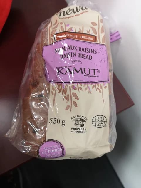 Inewa Organic Kamut Raisin Bread