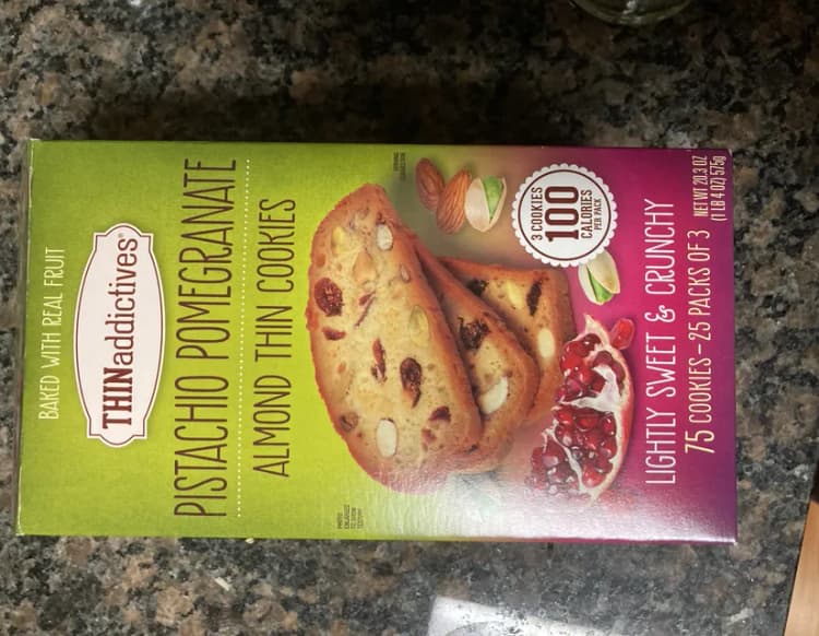 Thin Addictives Pistachio Pomegranate Almond Thin Cookies
