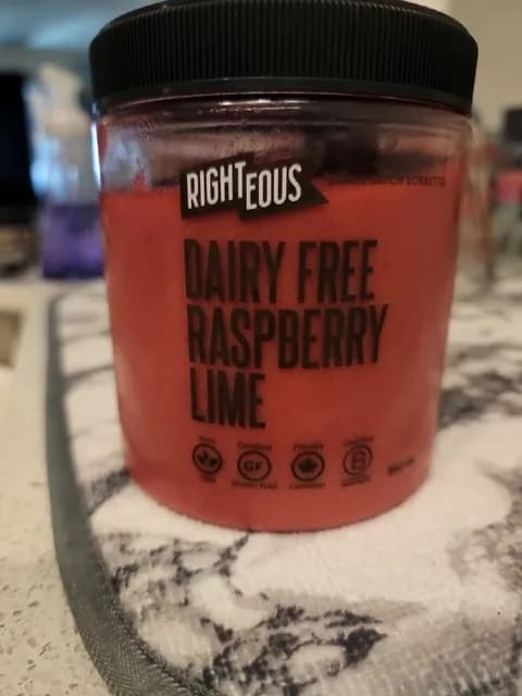 Righteous Dairy Free Raspberry Lime Sorbetto