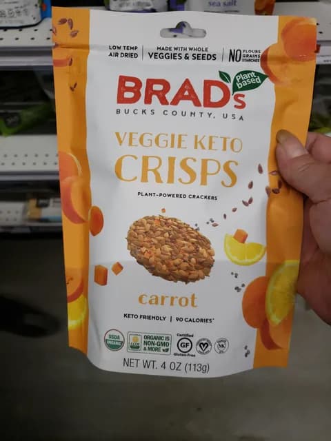 Brad'S Veggie Keto Crisps Carrot