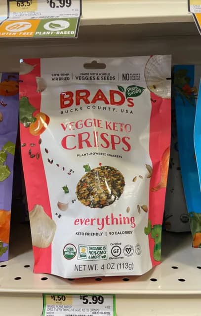 Brad'S Plant Based Veggie Keto Crisps Everything