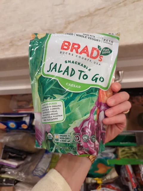 Brad'S Plant Based Snackable Caesar Salad To Go