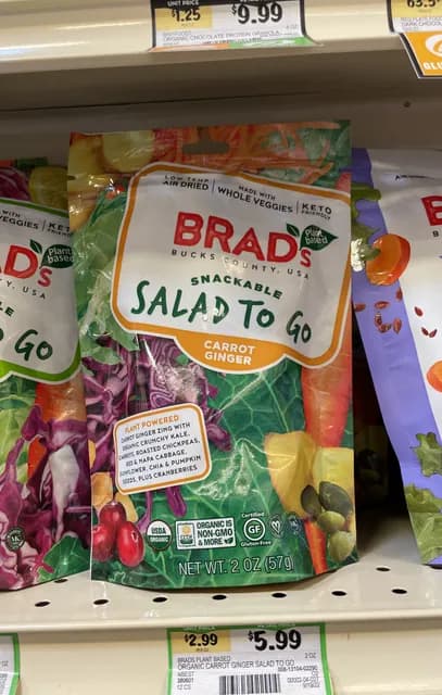 Brad'S Plant Based Snackable Salad To Go Carrot Ginger