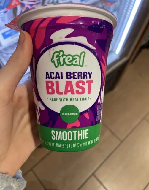 F'Real Acai Berry Blast Plant-Based Smoothie