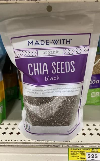 Madewith Foods Organic Black Chia Seeds