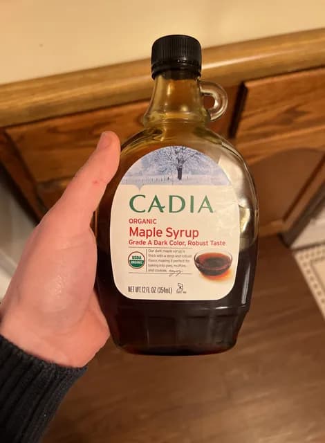 Cadia Organic Maple Syrup Grade A Dark Color, Robust Taste