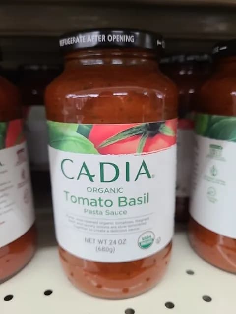 Cadia Organic Tomato Basil Pasta Sauce