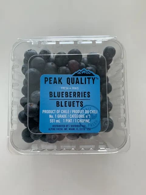 Peak Quality Fresh Blueberries