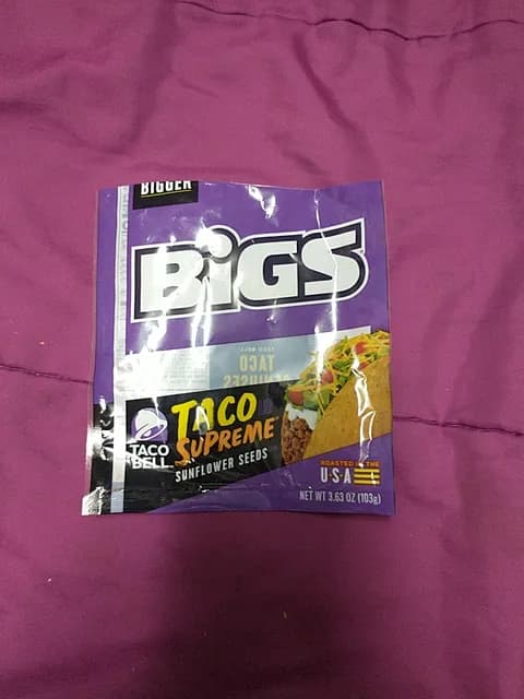 Taco Bell Bigs Taco Supreme Sunflower Seeds