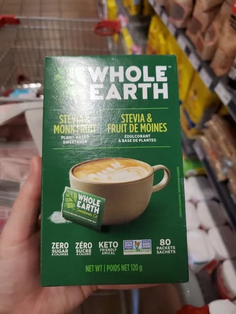 Whole Earth Stevia & Monk Fruit Plant-Based Sweetener
