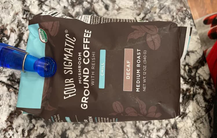 Four Sigmatic Mushroom Ground Coffee With Reishi Chill Decaf Medium Roast