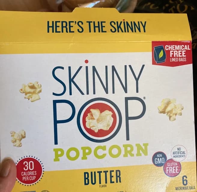 Skinny Pop Butter Flavor Popcorn