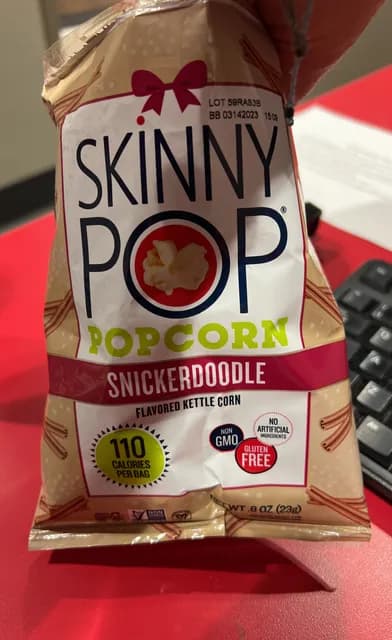 Skinny Pop Popcorn Snickerdoodle Flavored Kettle Corn