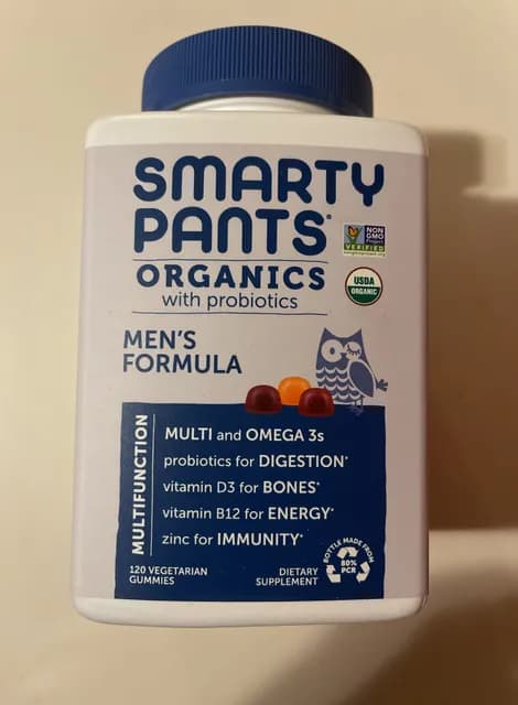 Smartypants Organics With Probiotics Men'S Formula Vegetarian Gummies