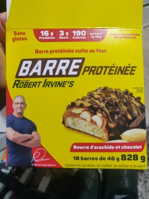 Du Chef Robert Irvine'S Barre Proteinee Beurre D'Arachide Et Chocolat