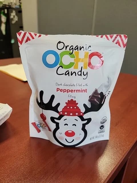Ocho Organic Dark Chocolate Peppermint Candy