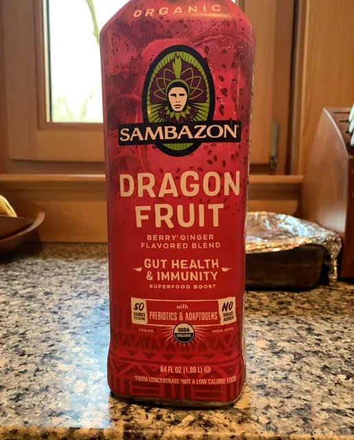 Sambazon Organic Dragon Fruit Berry Ginger Flavored Blend