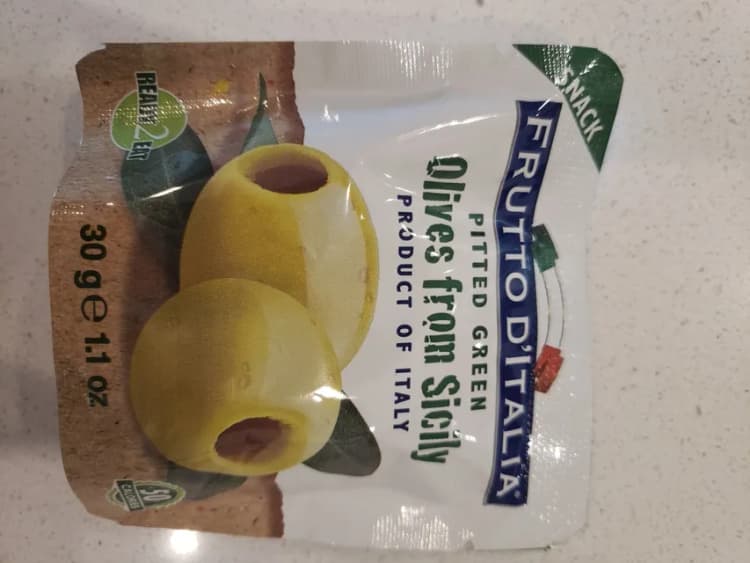 Frutto D'Italia Pitted Green Olives From Sicily