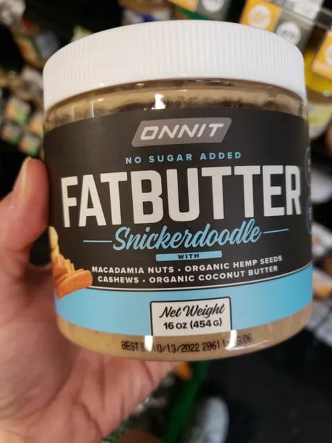 Onnit No Sugar Added Fatbutter Snickerdoodle