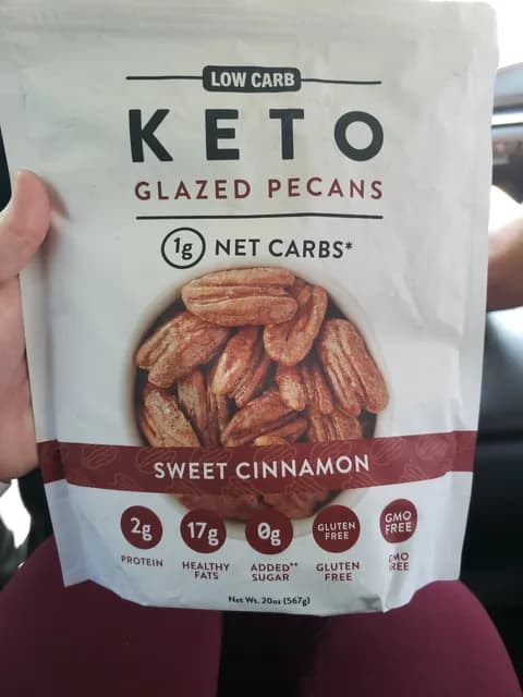 Nutrail Low Carb Keto Glazed Pecans Sweet Cinnamon