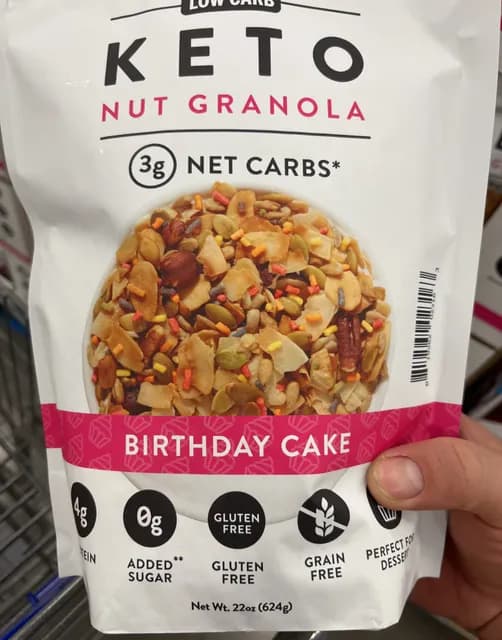 Nutrail Keto Nut Granola, Birthday Cake