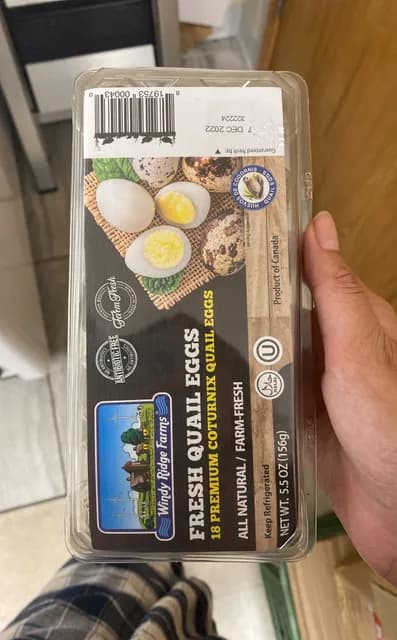 Windy Ridge Farms 18 Premium Coturnix Quail Eggs