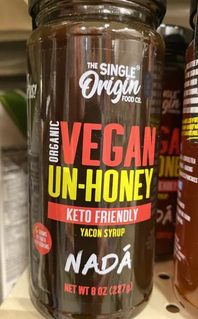 The Single Origin Food Co. Organic Vegan Nada Un-Honey Keto Friendly Yacon Syrup