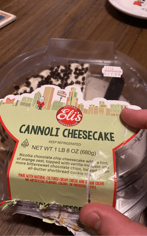 Chicago Eli'S Cheesecake Cannoli Cheesecake