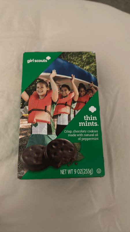Girl Scouts Thin Mints Crisp, Chocolaty Cookies Made With Natural Oil Of Peppermint