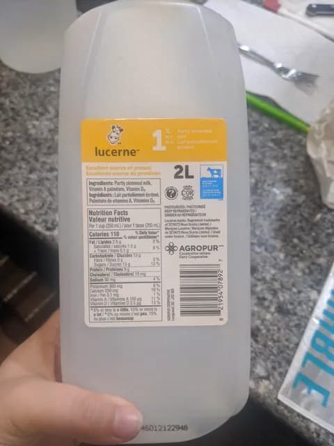 Lucerne 1% Partly Skimmed Milk