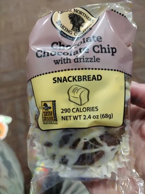 Great Northern Baking Company Chocolate Chocolate Chip With Drizzle Snackbread