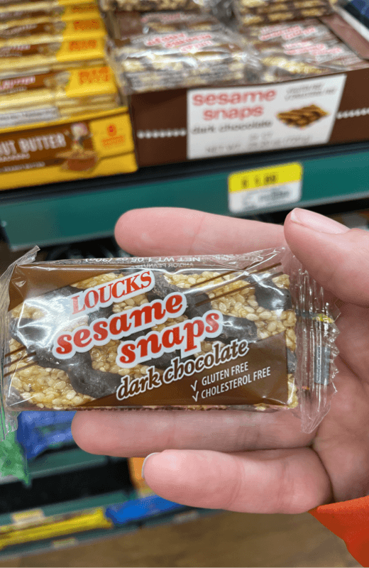 Loucks Sesame Snaps Dark Chocolate
