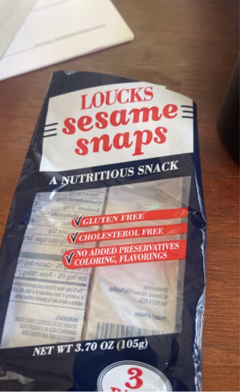 Loucks Sesame Snaps