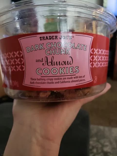 Trader Joe's Dark Chocolate Chunk And Almond Cookies