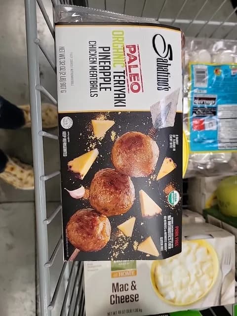 Sabatino'S Paleo Organic Teriyaki Pineapple Chicken Meatballs