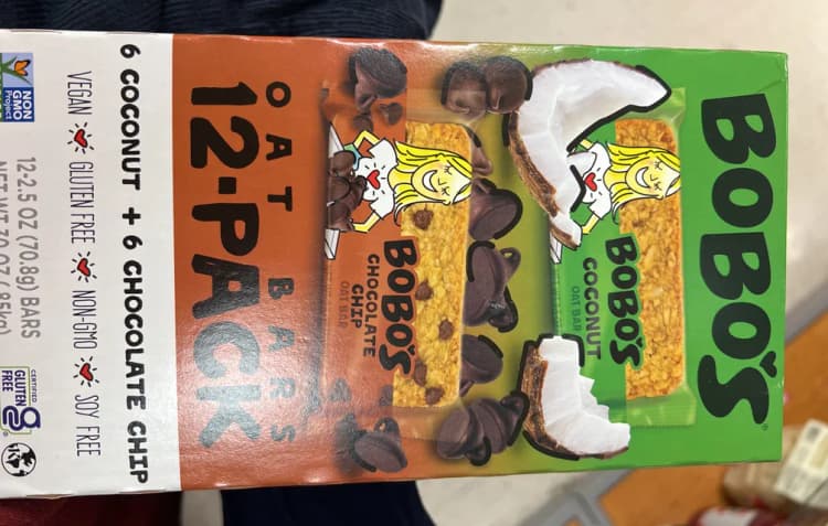 Bobo'S Oat Bars 12-Pack: 6 Coconut + 6 Chocolate Chip