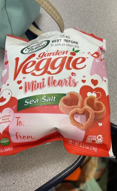 Sensible Portions Garden Veggie Mini Hearts Sea Salt Potato Snack