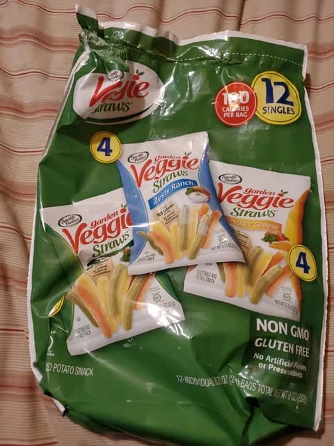 Garden Veggie Straws - Sea Salt, Zesty Ranch, And Cheddar Cheese Flavors
