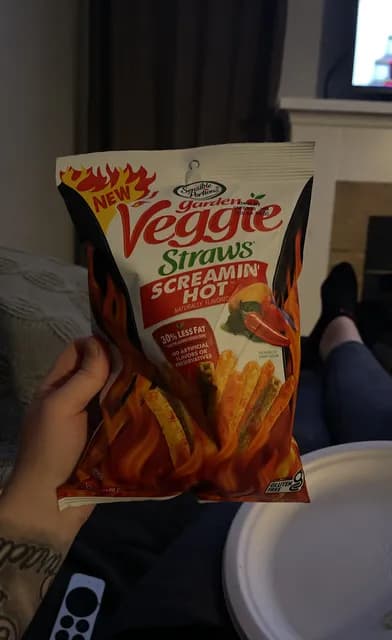 Sensible Portions Garden Veggie Straws, Screamin' Hot Naturally Flavored