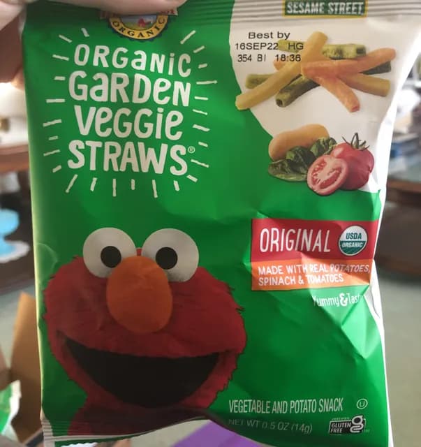 Earth'S Best Organic Sesame Street Original Garden Veggie Straws
