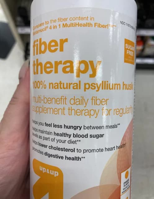 Up & Up Fiber Therapy 100% Natural Psyllium Husk Orange Flavor