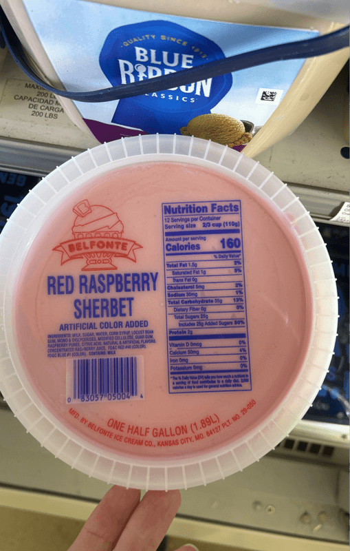 Belfonte Red Raspberry Sherbet