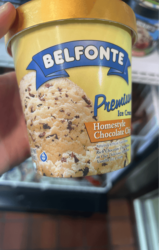 Belfonte Homestyle Chocolate Chip Premium Ice Cream